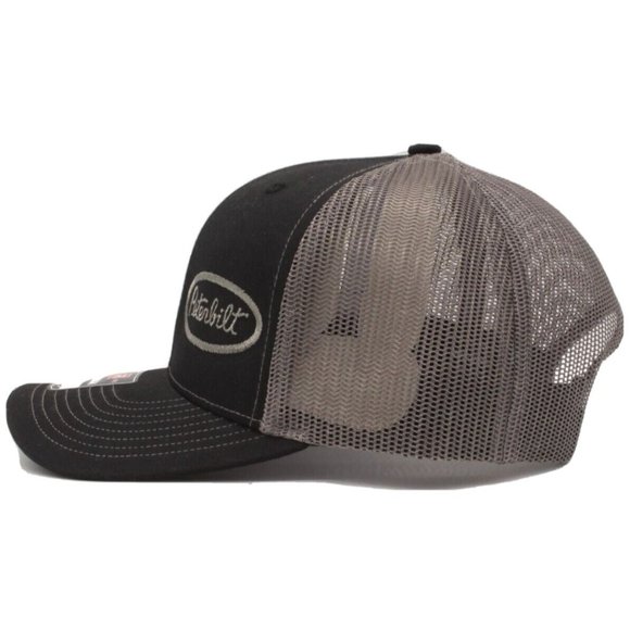 Peterbilt Trucker Hat - Black / Charcoal Richardson 112 Snap Back Hat - Picture 4 of 7